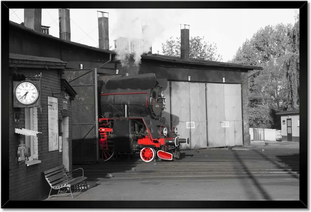 Poszterek keretben 60x40 Gőzmozdony Ol 49-69