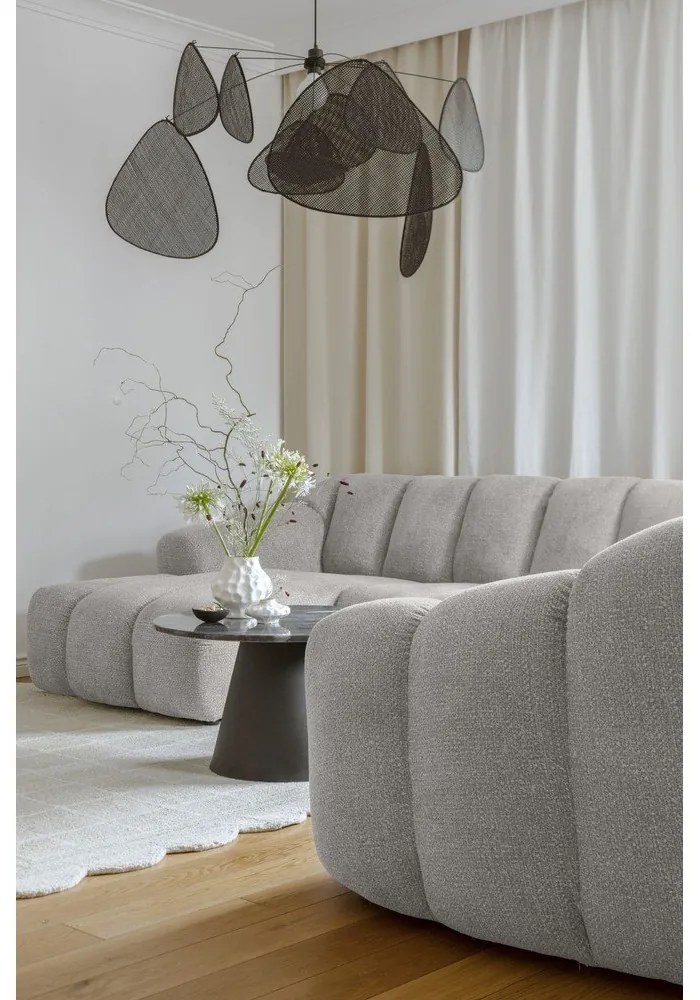 Világosszürke sarokkanapé (jobb oldali-U alakú) Shell – Miuform