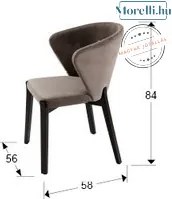 SCHULLER-754927 AZURA SZÜRKE SZÍNŰ SZÉK