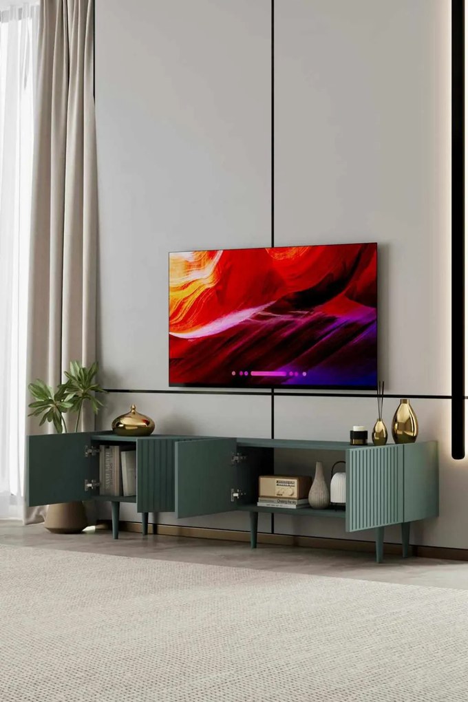 Capella TV-állvány, zöld, 180 cm