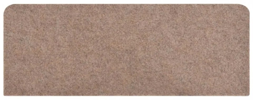 15 db bézs öntapadó lépcsőszőnyeg 65x24,5x3,5 cm