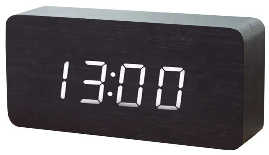 Óriás Dizájn Fa hatású LED Óra Ébresztőóra 21 Cm Óra Ébresztés Taps Hőmérő Funkciókkal