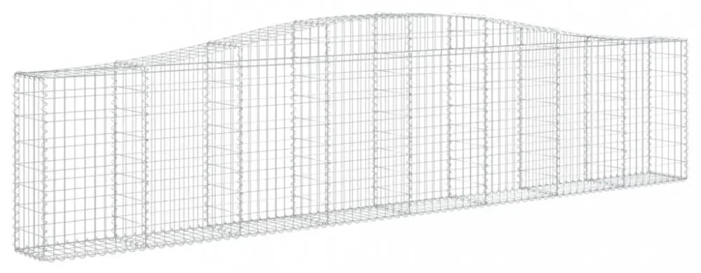 vidaXL 5 db íves horganyzott vas gabion kosár 400x30x80/100 cm