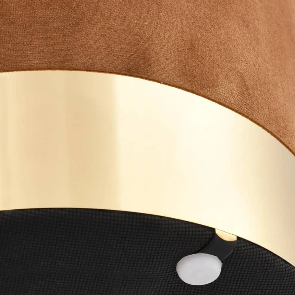 barna és aranyszínű bársony ülőke 28 x 36 cm