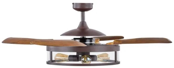 FANAWAY 212925 - LED mennyezeti ventilátor CLASSIC 3xE27/4W/230V barna + DO