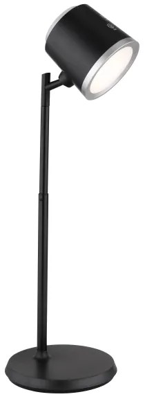 Globo 58454B - MEEYA LED érintős asztali lámpa, 6W, 3,7V, fekete