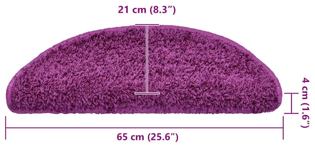 20 db lila lépcsőszőnyeg 65x21x4 cm