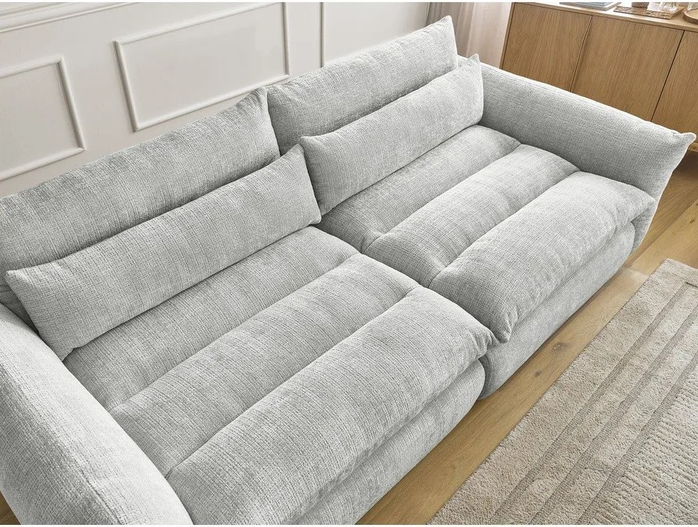 Világosszürke zsenília kanapé 276 cm Neil – Bobochic Paris