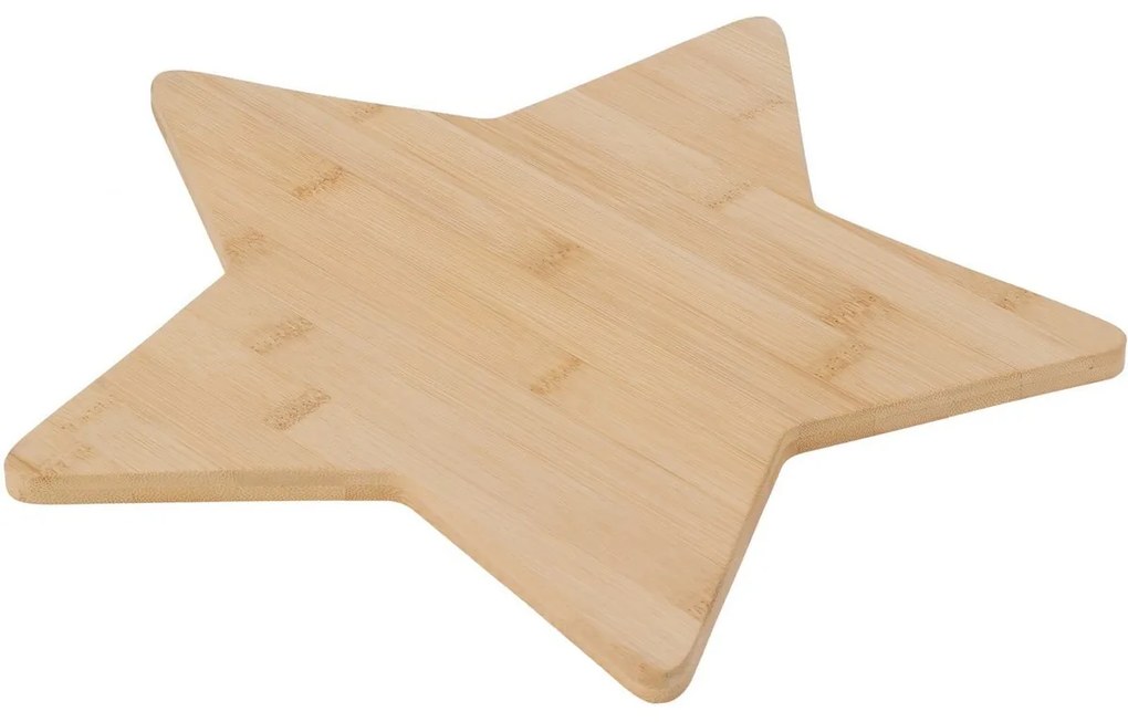 Karácsonyi bambusz tálalódeszka Csillag