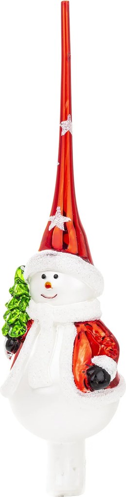 Üveg karácsonyfadísz hóember 31 cm 1 db 172330 Art-Pol