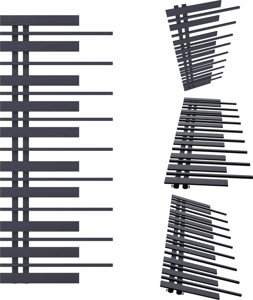 Fürdőszobai radiátor Pianino 1280x570 Grafit Bal