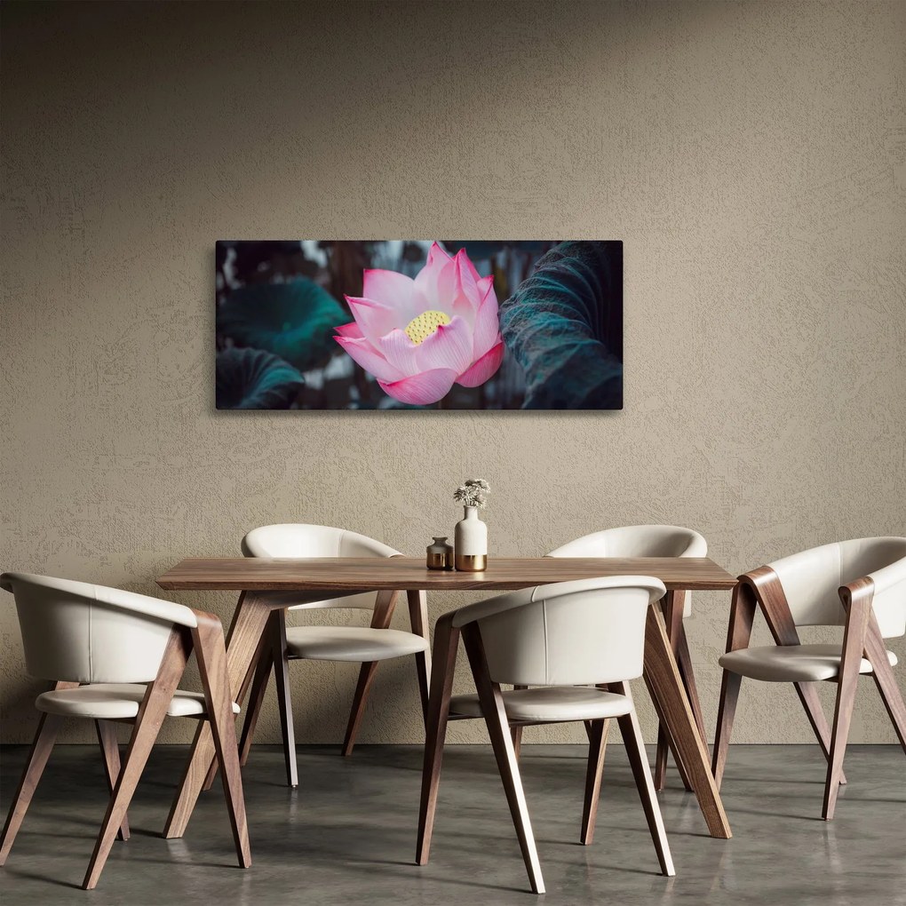 Rózsaszín virág képe (120x50 cm)