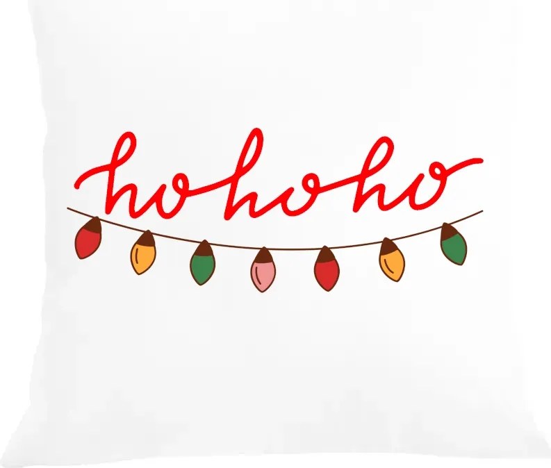 Karácsonyi párna díszpárnahuzat Ho Ho Ho Karácsonyi varázslat