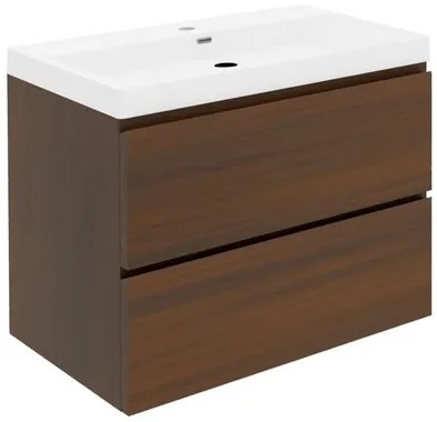 Fürdőszobaszekrény mosdóval SAT B-Way 59x30x45 cm diófa matt BWAY260NUTU4