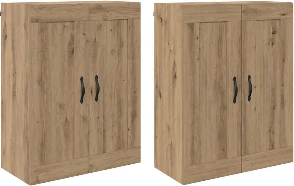 vidaXL Fali szekrény 2 pcs Artisan tölgy 69,5 x 34 x 90 cm Faanyag