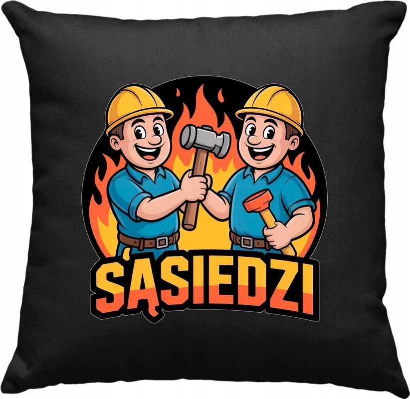 Szomszédok párna építkezés mém 4 fekete