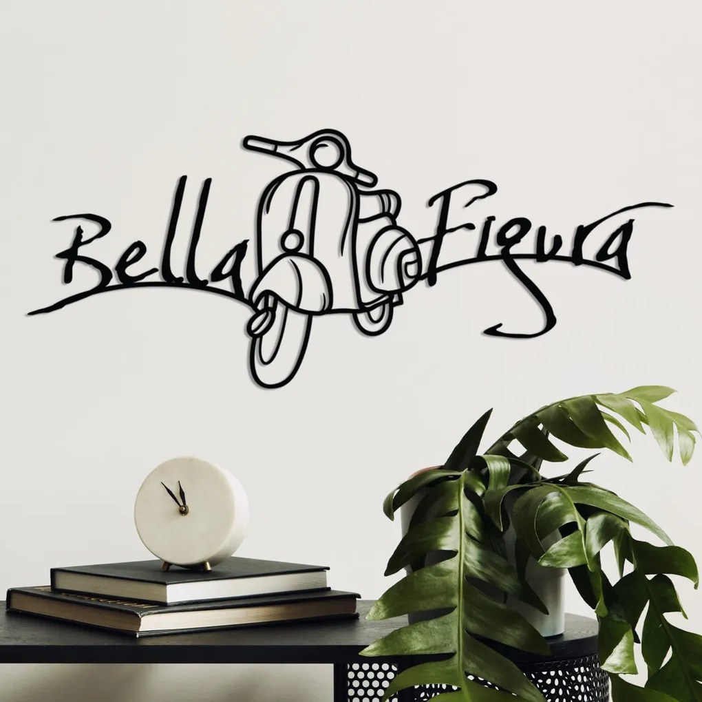 Bella fém fali dekoráció, 60×25 cm