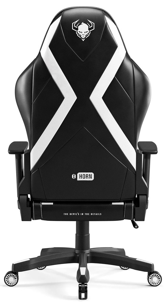 Gamer szék műbőr King Size, fekete-fehér: Diablo X-Horn 2.0