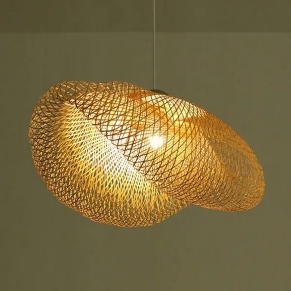 Zambelis 19103 - Csillár zsinóron 1xE27/40W/230V bambusz/bézs