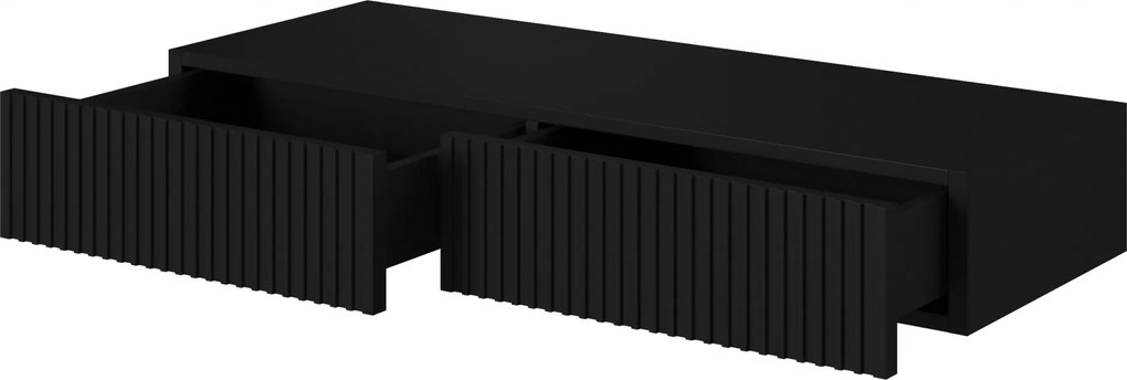 Nicole fali sminkasztal tükörrel 80 cm - matt fekete