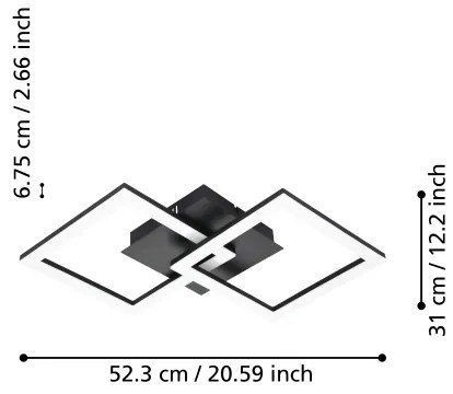 Eglo 31774 - PARANDAY-Z LED 21,5W 230V dimmelhető mennyezeti lámpa