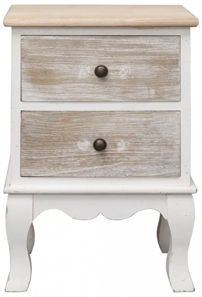 vidaXL 2 db császárfa éjjeliszekrény 35 x 30 x 50 cm