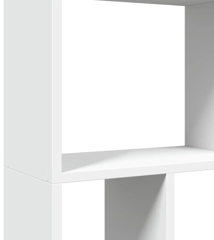 fehér szerelt fa könyvespolc 60 x 20 x 120 cm