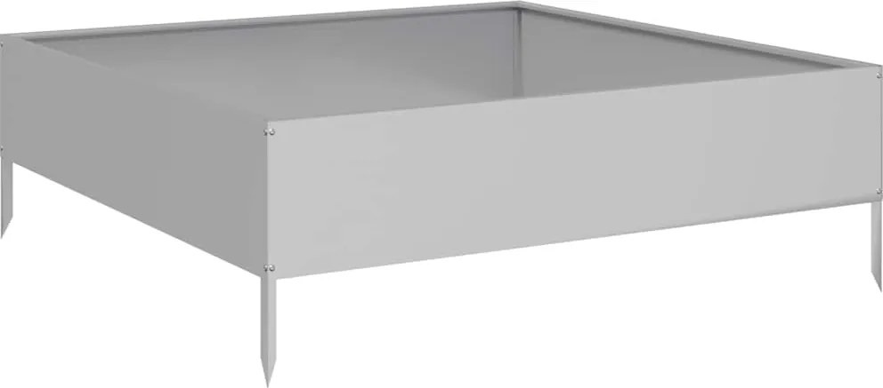 vidaXL horganyzott acél kerti magaságyás 100 x 100 x 33,5 cm