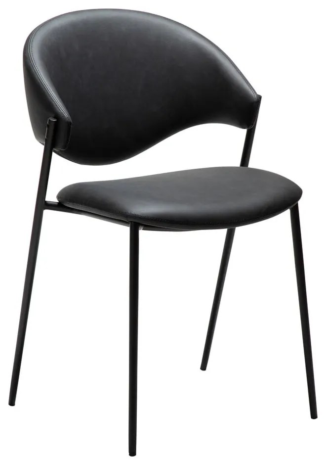 Fekete bőrutánzat étkezőszék Zone – DAN-FORM Denmark