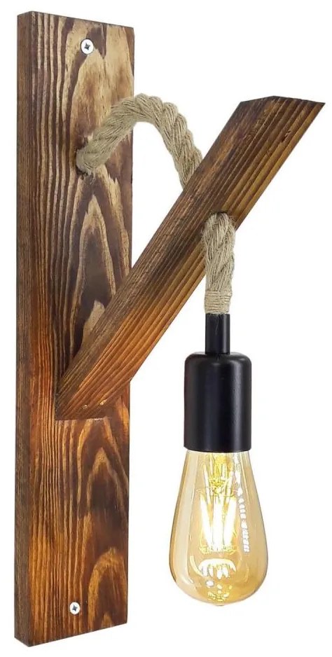 AHSAP fali lámpa 1xE27/40W/230V fenyő dió