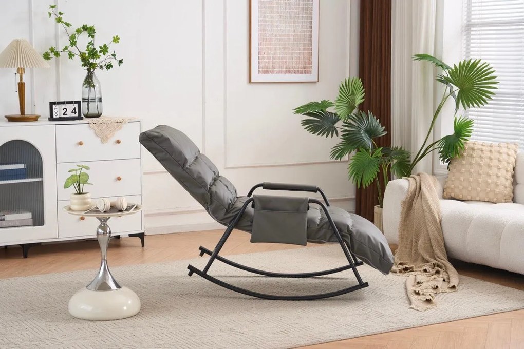 Hintaszék 5 fokozatban állítható,párnázott kivitelben, szürke