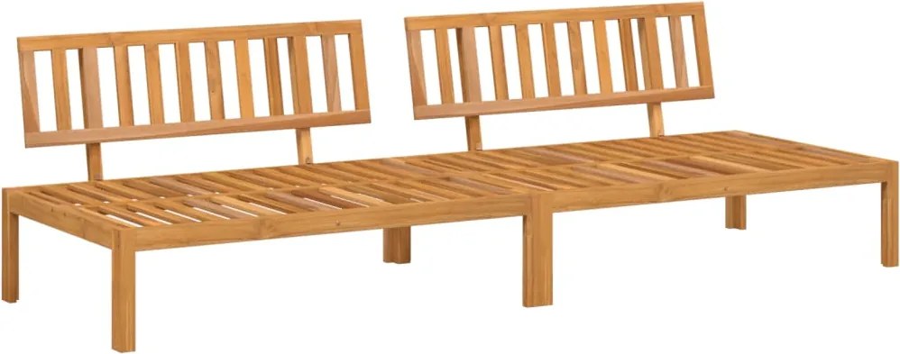 vidaXL 2 db tömör akácfa kerti raklap középső kanapé