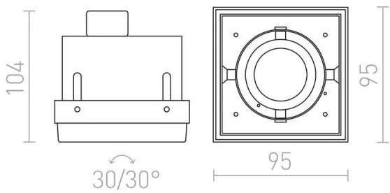 RED - Design Rendl- R12052 - Beépíthető lámpa ELECTRA 1xGU10/50W/230V
