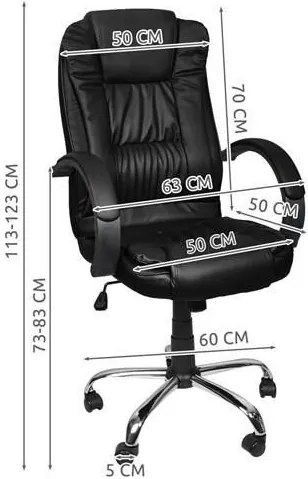 Office chair eco leather - black MALATEC