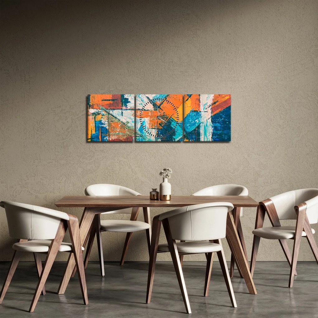 Kép - Absztrakció (órával) (90x30 cm)