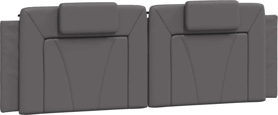 szürke műbőr fejtámla párna Viana 160 cm