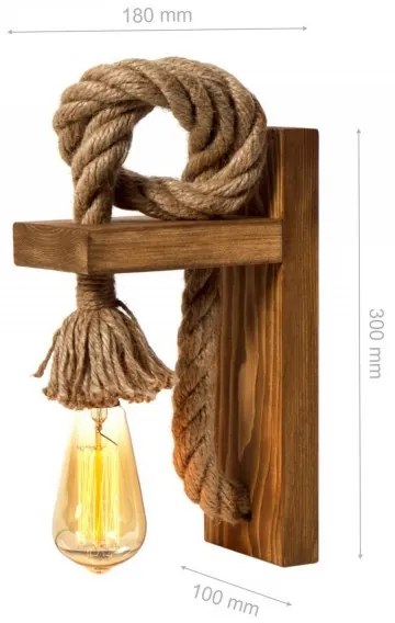 Lustro brown 1 fali lámpa