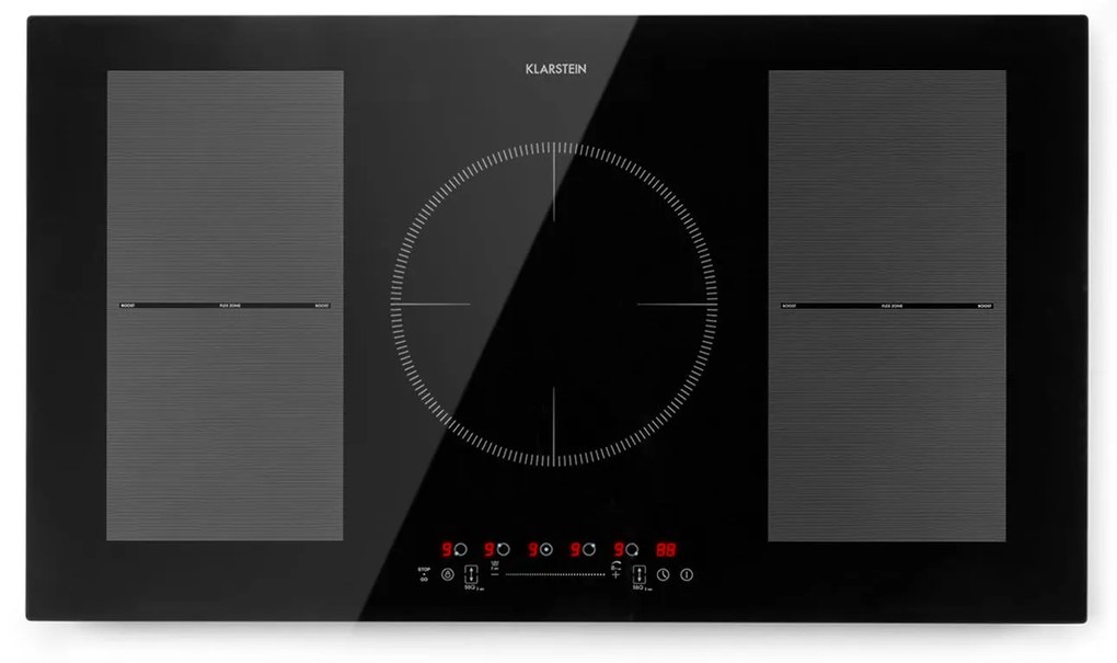 Klarstein Delicatessa 90 Flex, beépített indukciós főzőlap, indukció, 7400 W, 5 zóna, egyedülálló