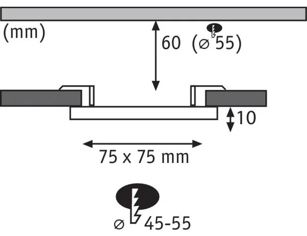 Paulmann 92393 - LED/4,5W IP44 Fürdőszobai beépíthetó lámpa VARIFIT 230V