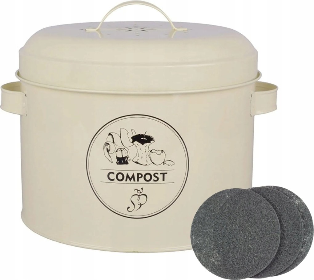 Konyhai komposztáló 3x szénszűrő Komposztáló