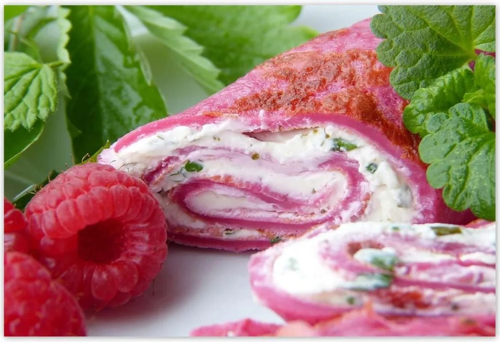 Poszterek 155x105 Málnás sütemény desszerthez