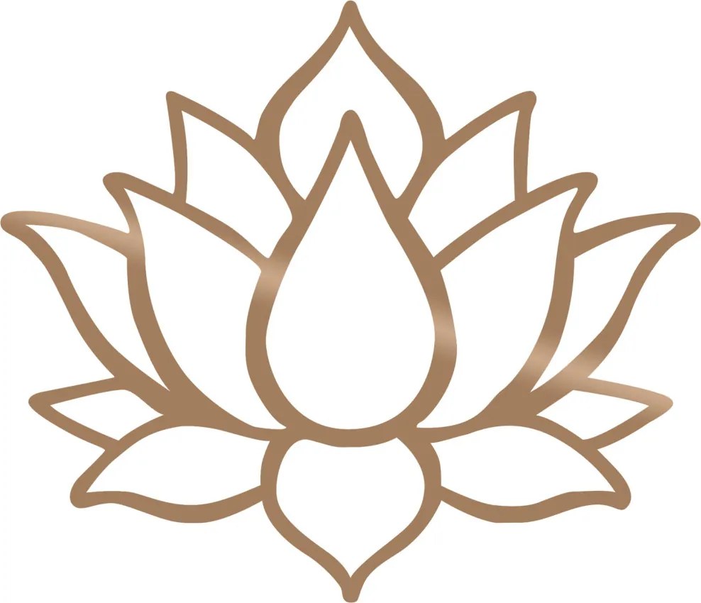 Lotus Flower 1 réz fém faldekoráció