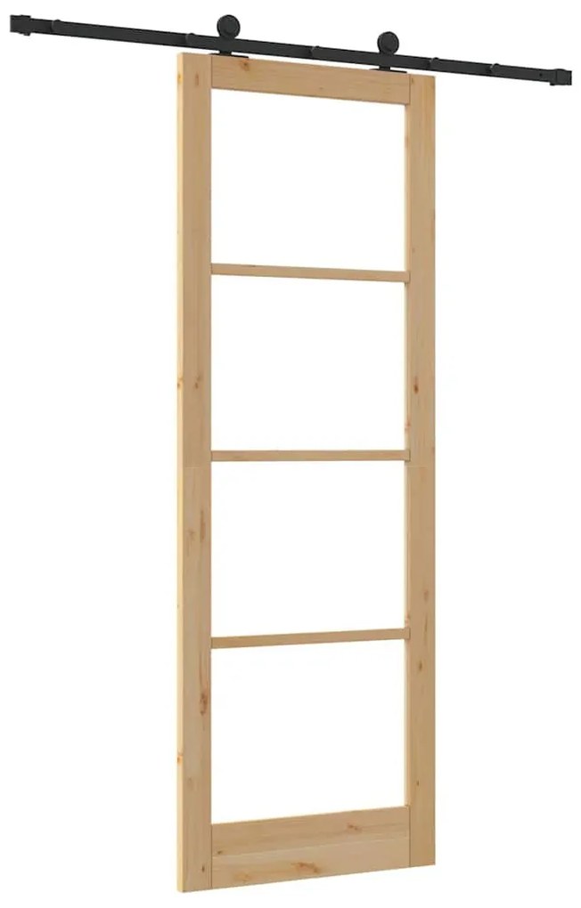 Csúszóajtó ORKDAL Barna 83 x 232 cm Fa és fém