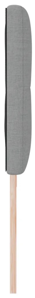 LED Fejtámla Gombos Díszítéssel Világosszürke 100 cm Textil