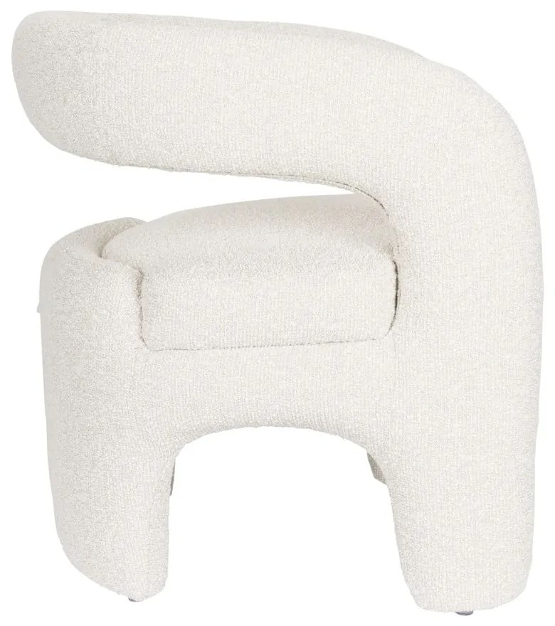 Fehér buklé fotel Nova – White Label
