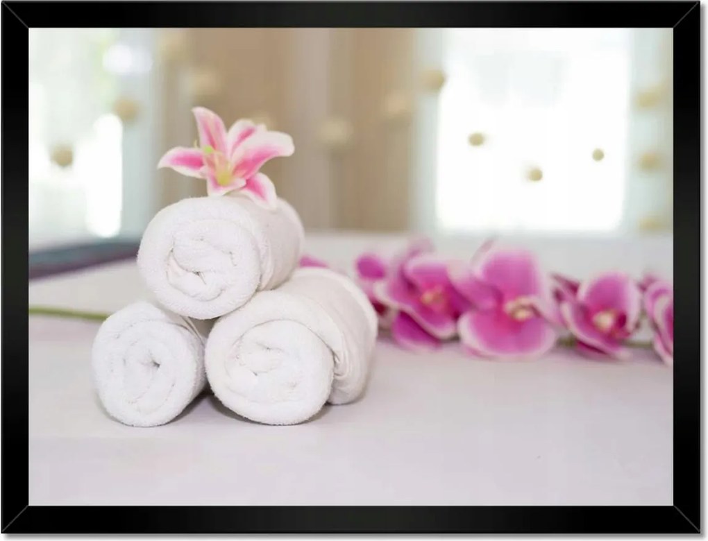 Poszterek keretben 40x30 Spa Wellness Orchidea