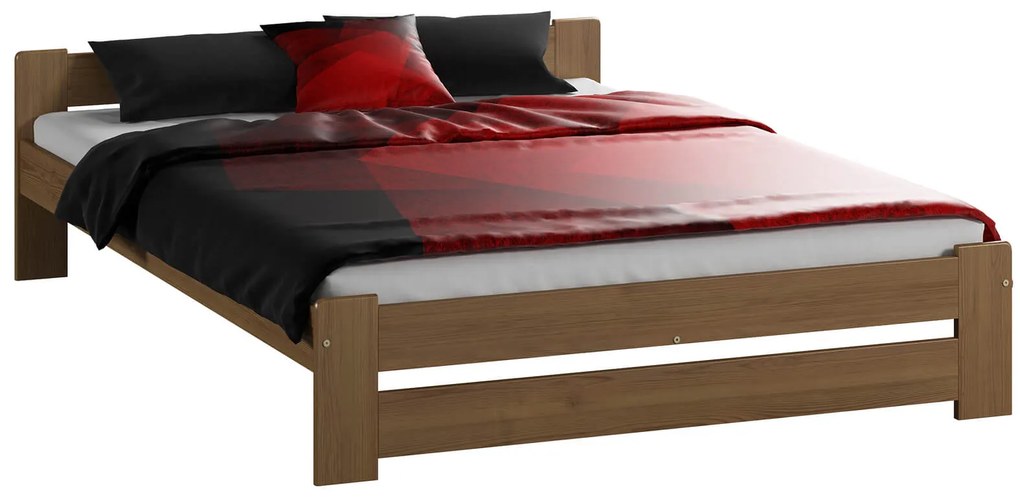 Fa ágy 140x200 Euro tölgy