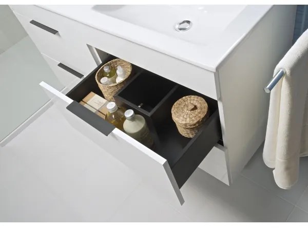 JIKA H4537621763001 - CUBE 80 cm fürdőszobai szekrény mosdóval, fehér