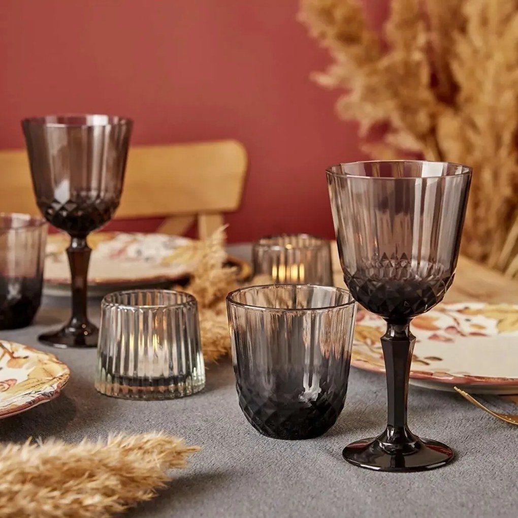 Füstszínű üvegből készült üvegedény, 320 ml, S