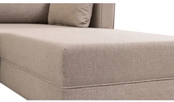 KORFU L-alakú jobb oldali sarokülőgarnitúra, krémszínű